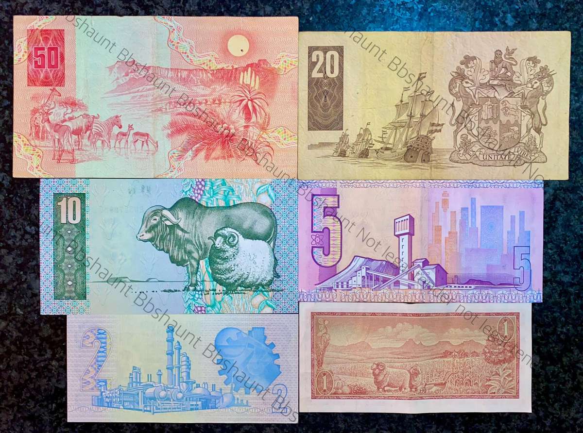 Complete Set GPC De Kock & decimals R50 TO R2 - 1980s (R1 De Jongh 1973) (1 bid takes all)