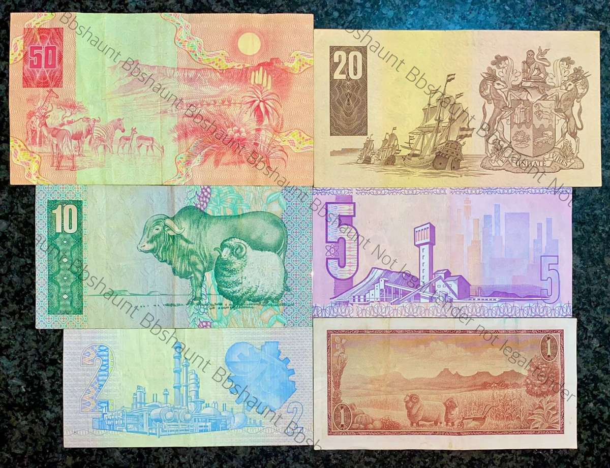 Complete Set GPC De Kock & Decimals R50 TO R2 - 1980s (R1 de Jongh 1975) (1 bid takes all)