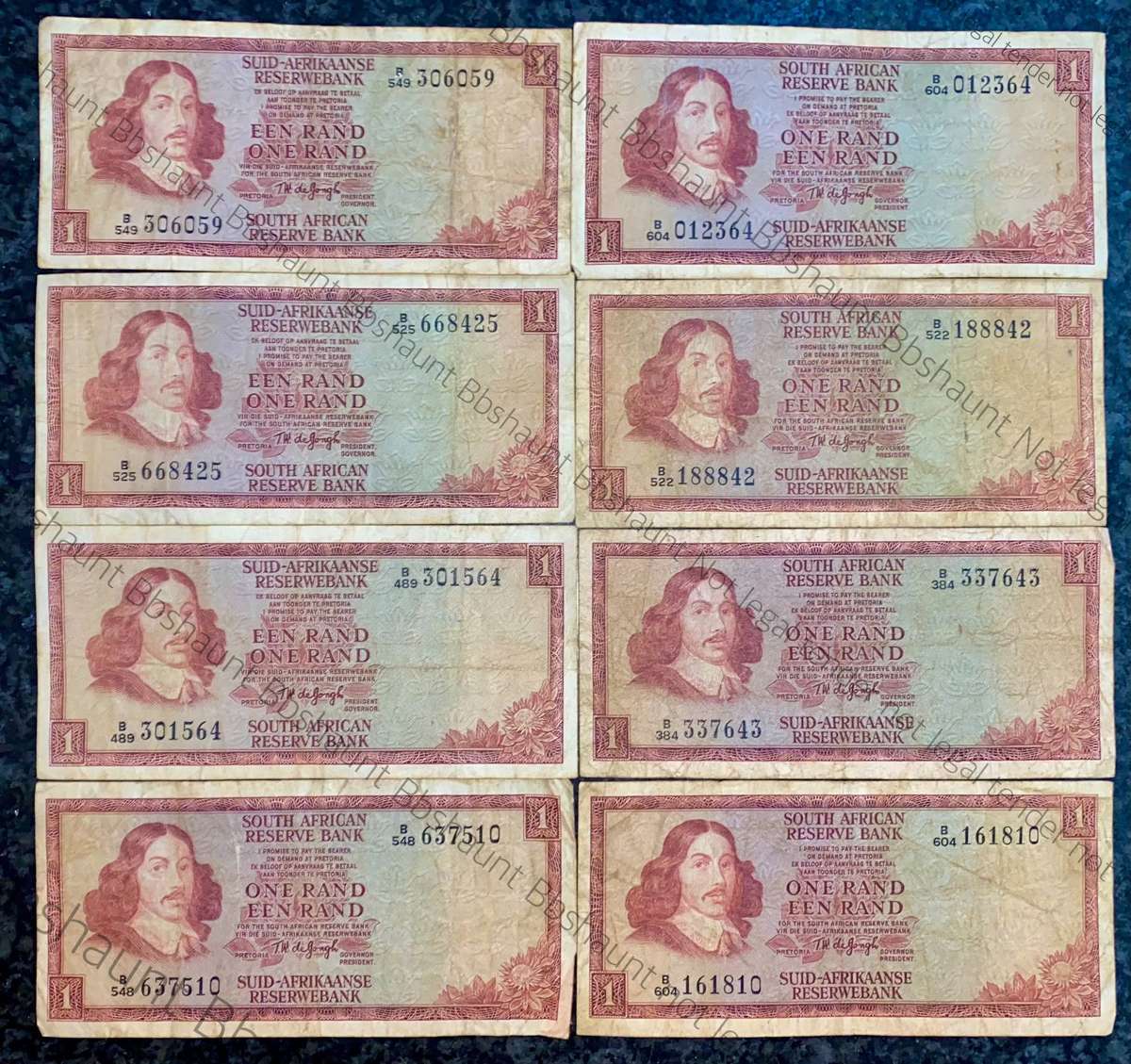 Tw De Jongh. R1 B series 1975 (1 bid takes all)