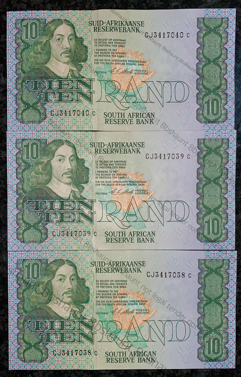 CL Stals. R10 in sequence CJ3417040-038 Aunc 1st issue 1990 (1 bid takes all)