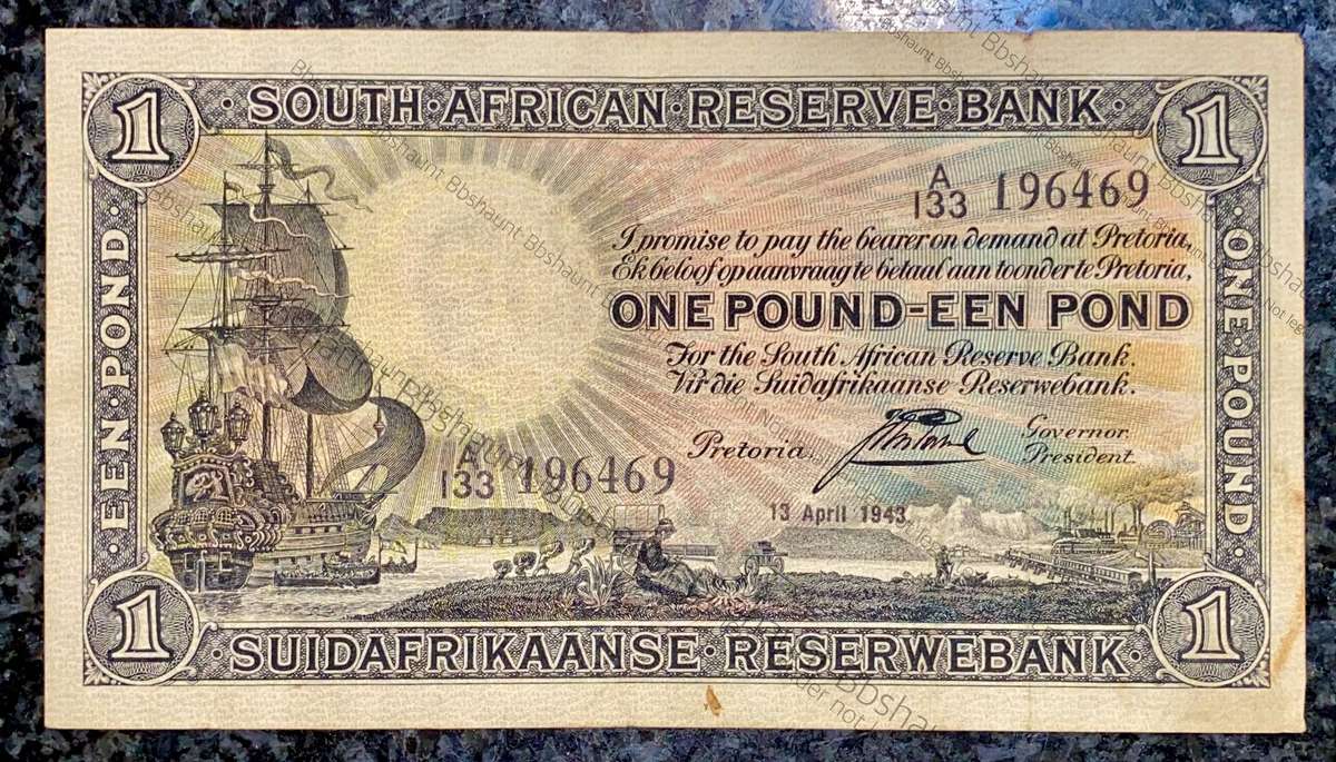 J Postmus. 1 pound 15th April 1943 - A133