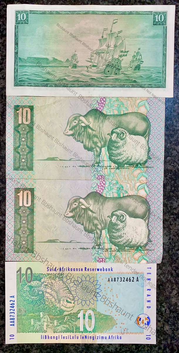 R10 set - De Jongh - De Kock - Stals - TT Mboweni 1975-2009 some unc(1 bid takes all)