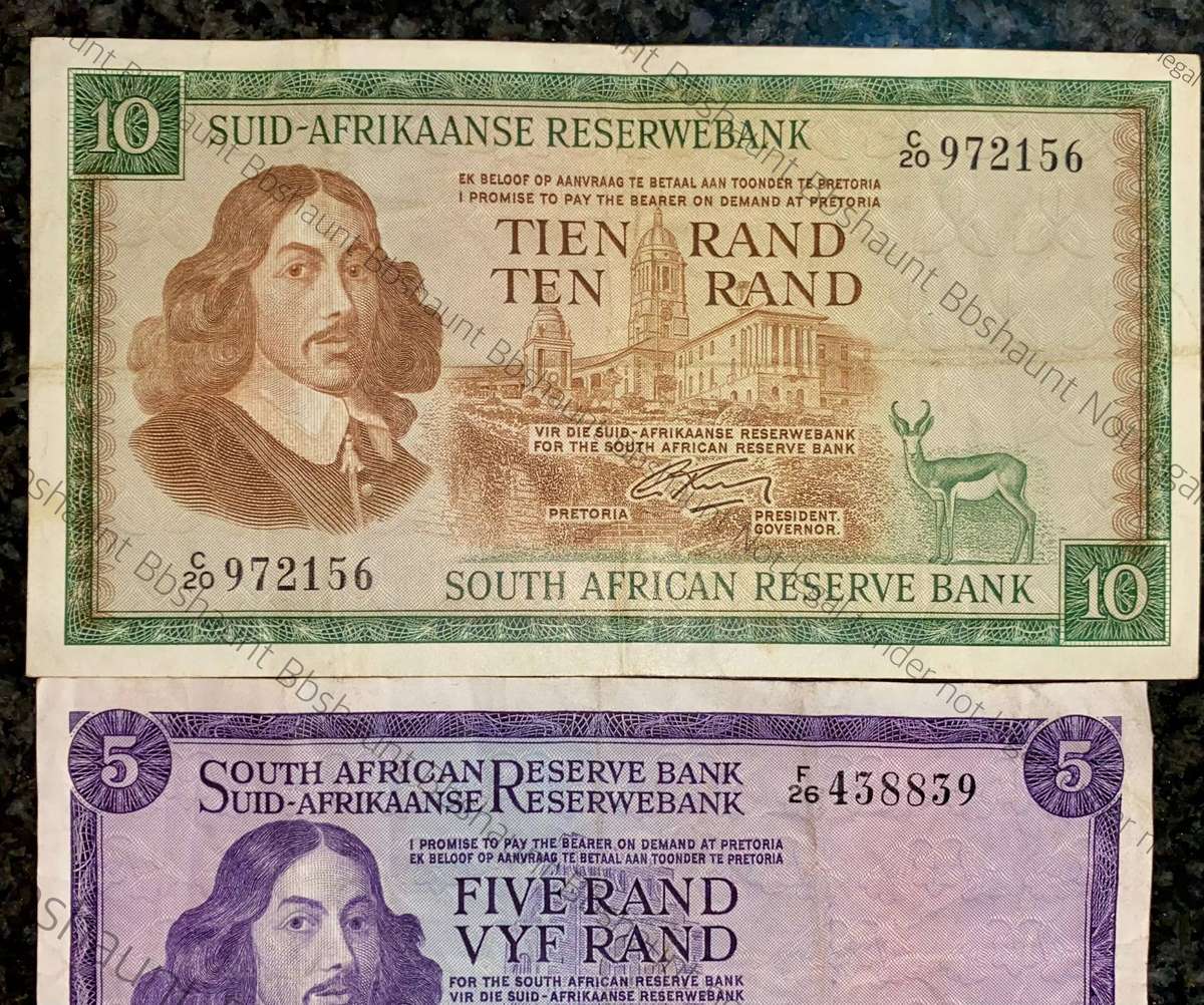 Complete Set G Rissik R10 to R1 - Springbuck wtm 2nd issue 1966 (1 bid takes all)