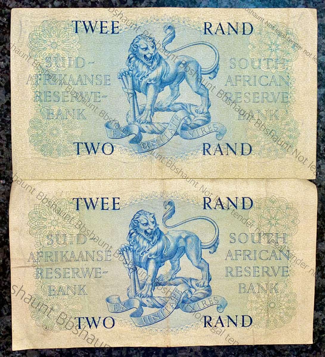 SET OF R2 BOTH GOVENNERS MH DE KOCK 1961 & G RISSIK 1962( 1 BID TAKES ALL)