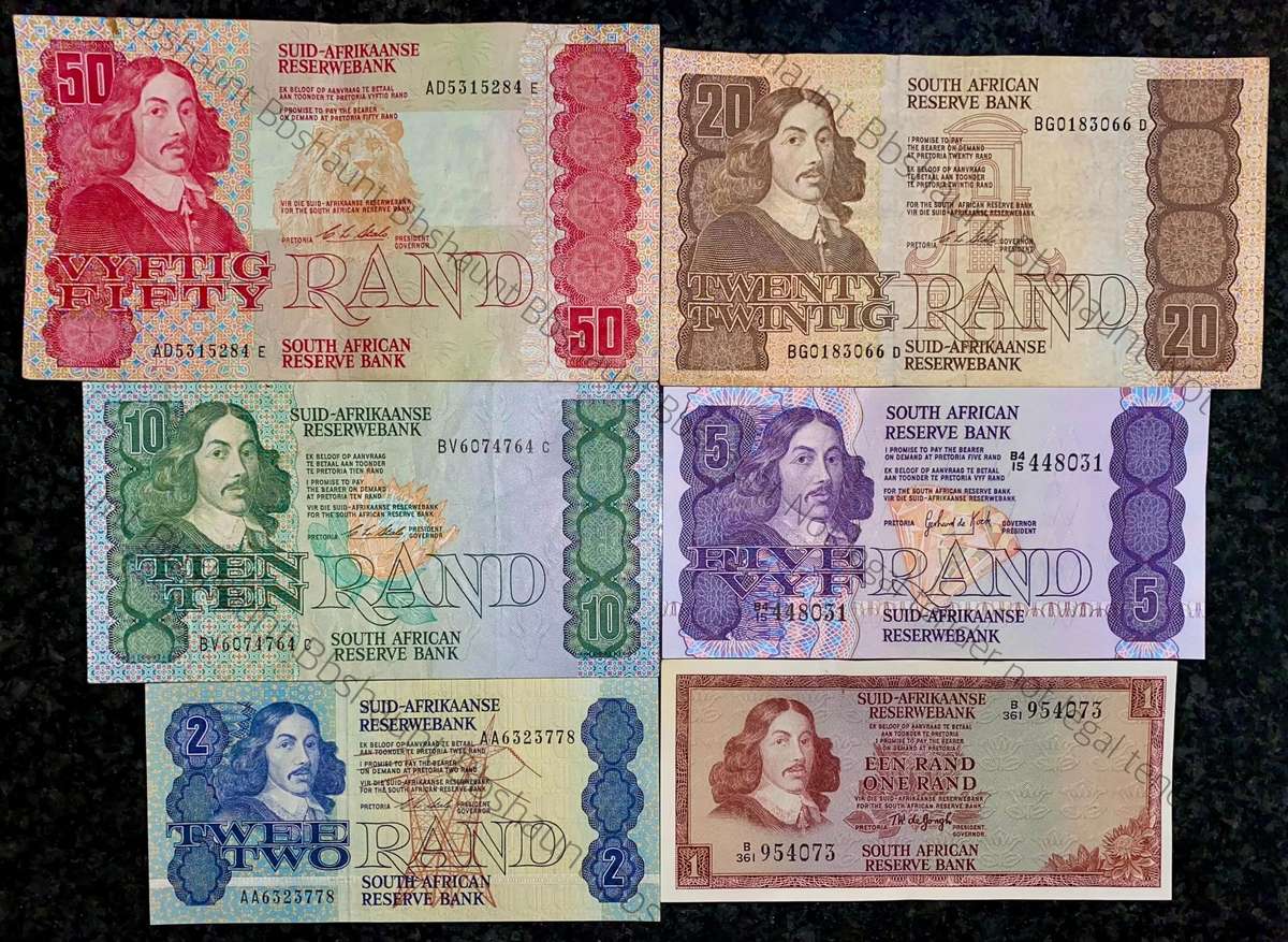 Complete Set CL Stals R50 to R2AA - 1st issue 1990 (R1 TW De Jongh)( 1 bid takes all )