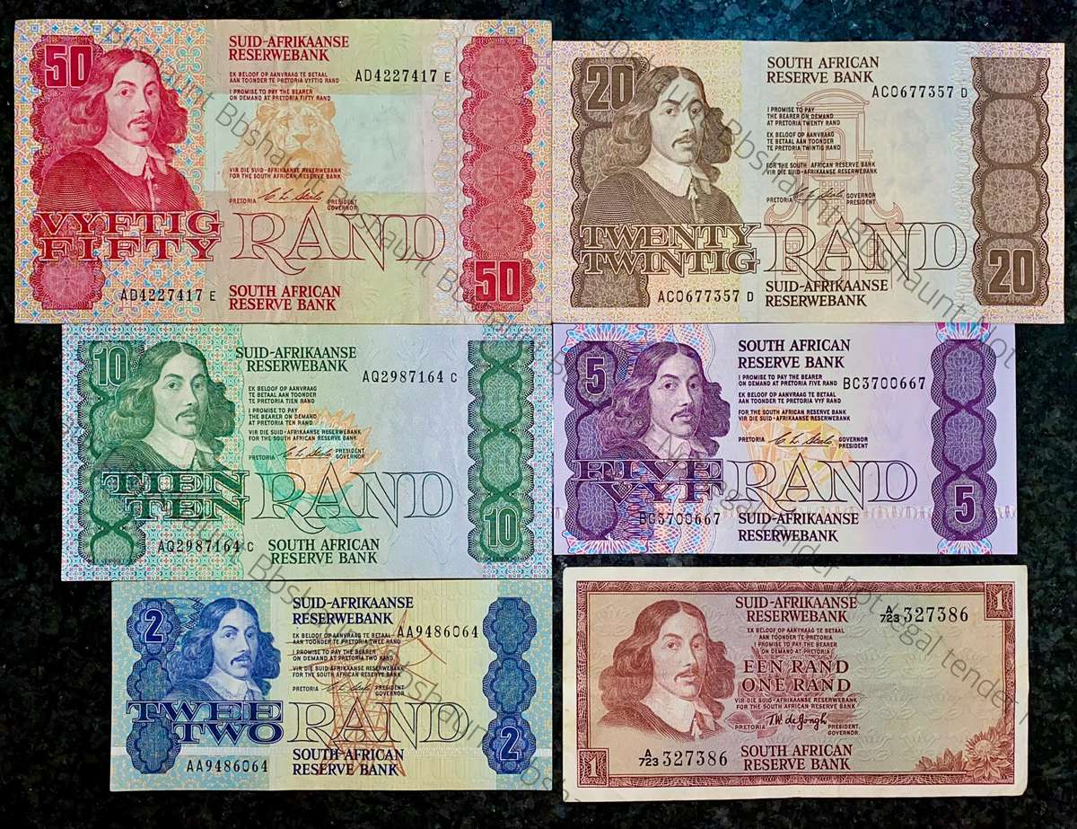 COMPLETE SET OF CL STALS & DECIMALS R50 TO R2AA --1ST ISSUE 1990 GOOD CONDITION [R1 DE JONGH 1975]
