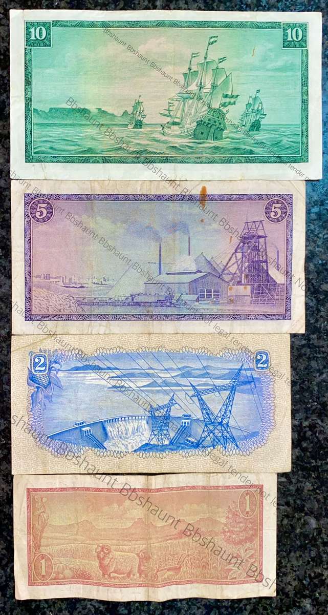 COMPLETE SET OF TW DE JONGH & DECIMALS R10 TO R1 -- 1967-1975 ( 1 BID TAKES ALL)