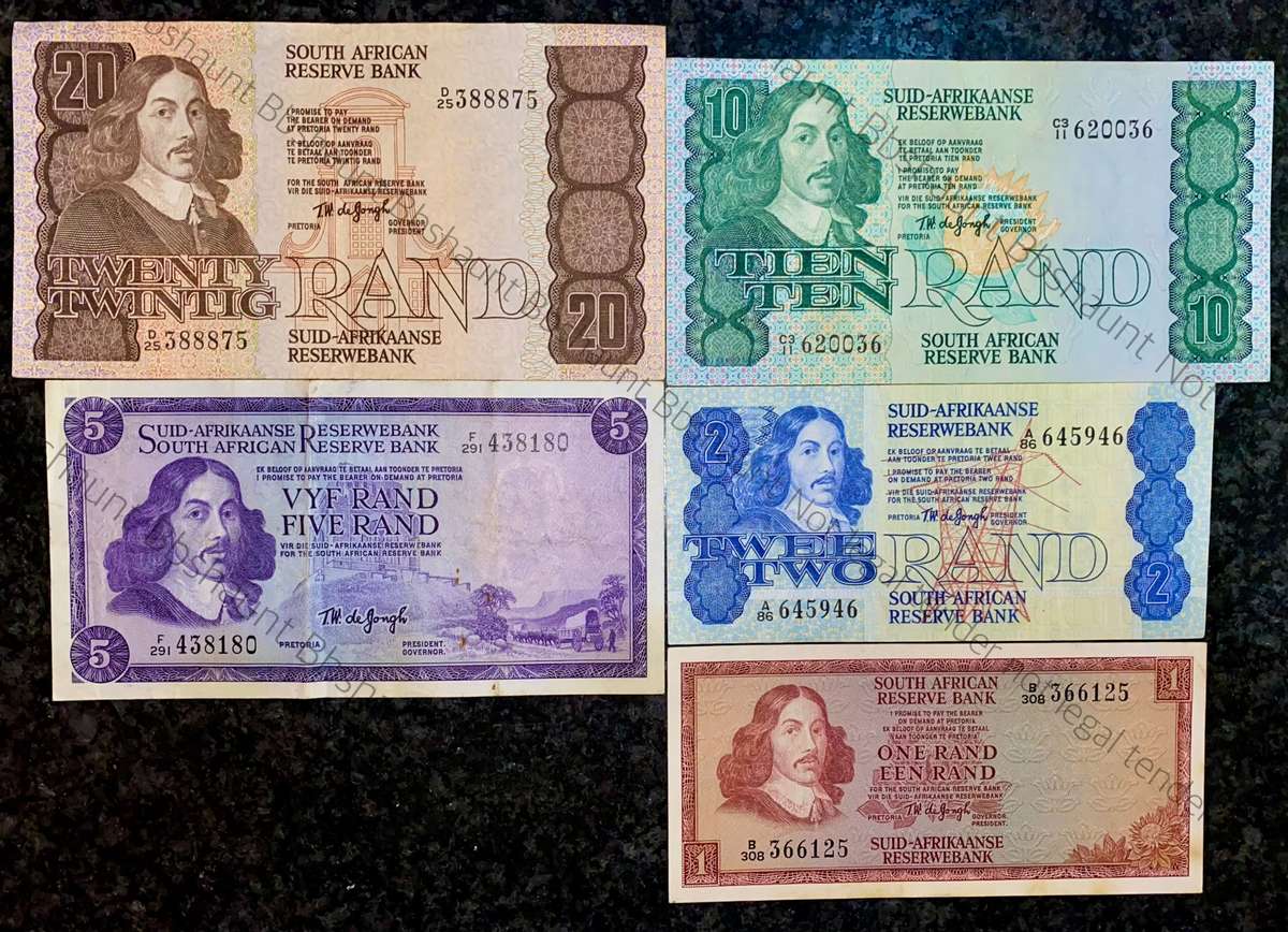 Tw De Jongh set R20 to R1 -- 1975/78 (1 bid takes all)