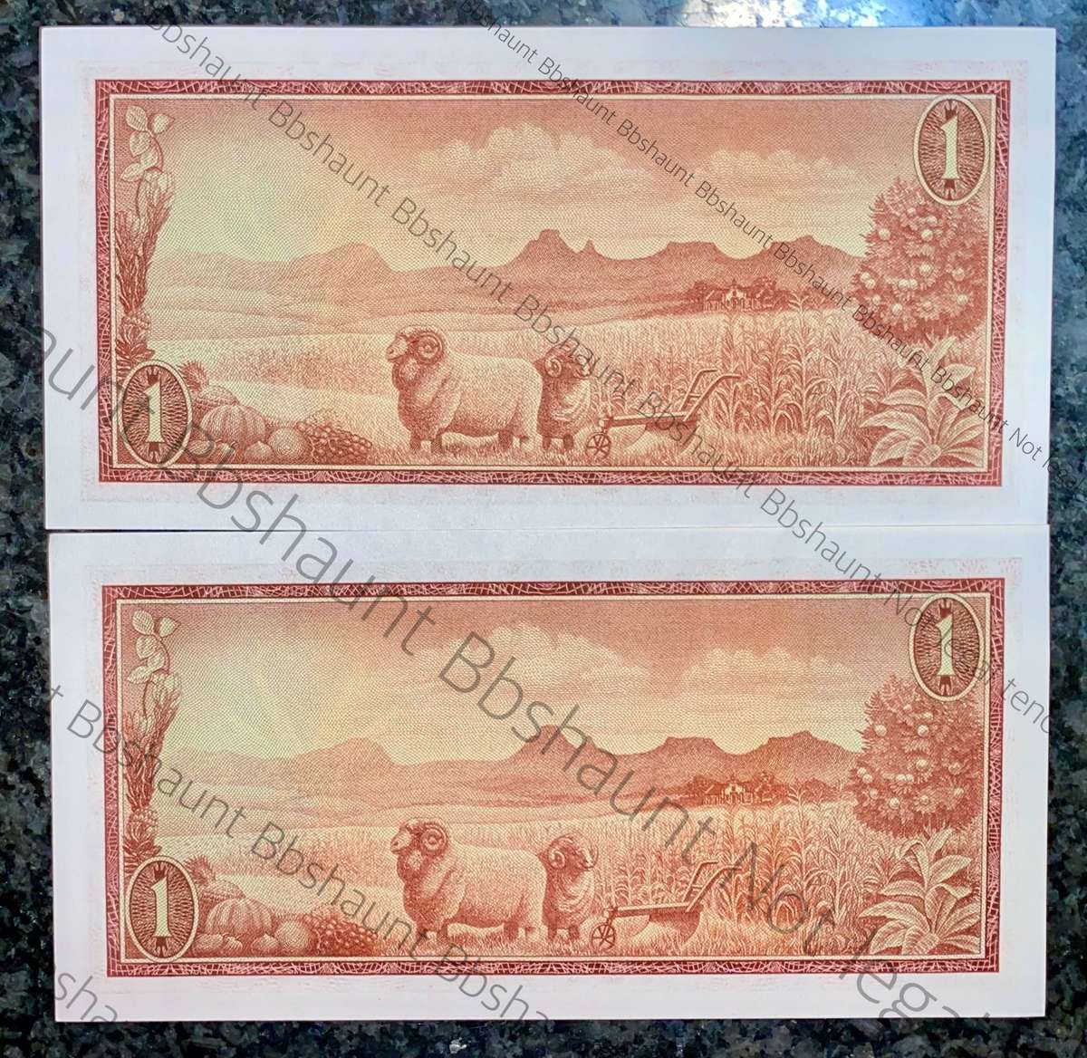 Tw De Jongh. R1 in sequence A272/733084-083 UNC A series 1967/72 (1 bid takes all)