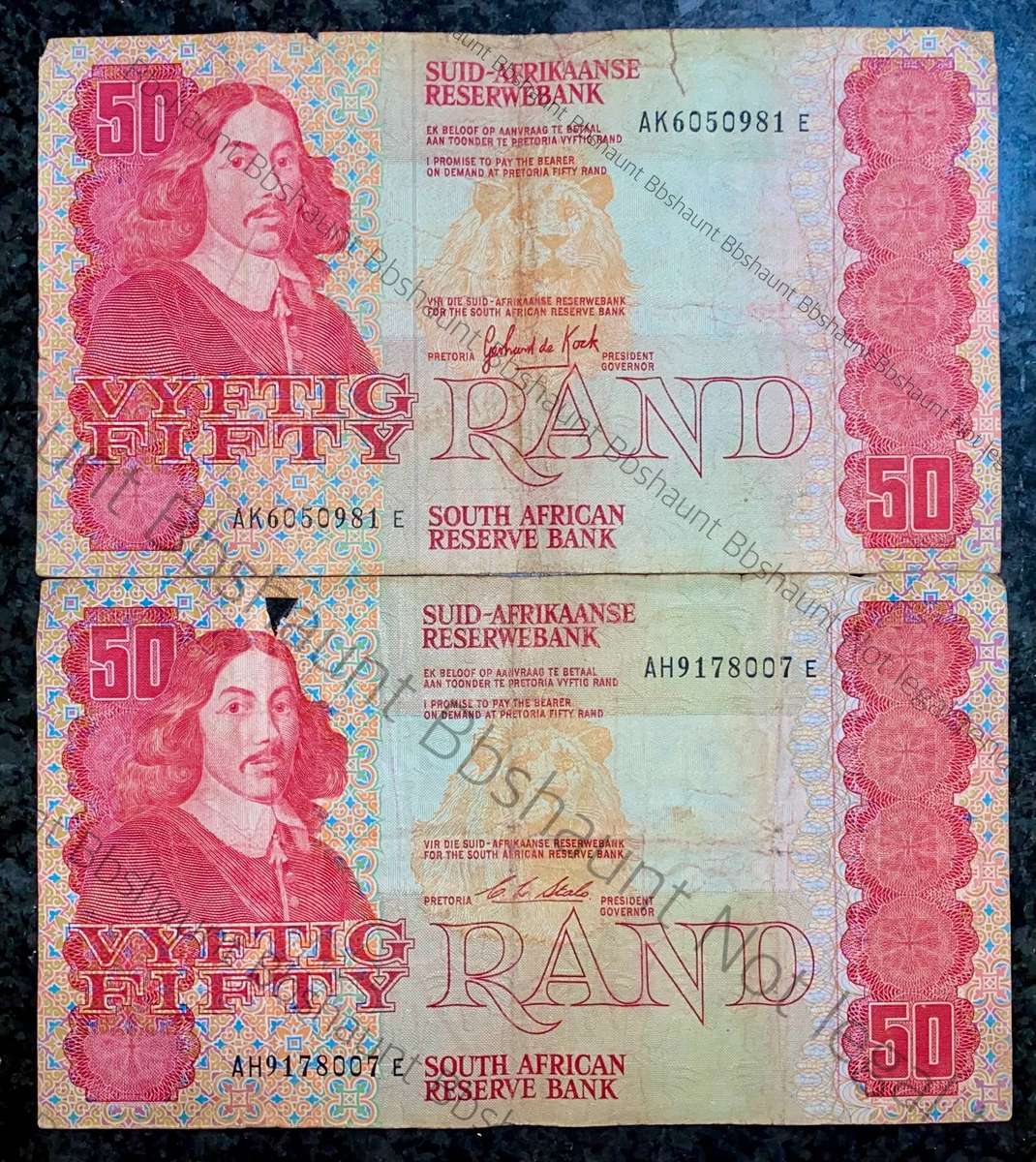 Set of R50 - GPC De Kock & CL Stals 1984-1990(1 bid takes all)