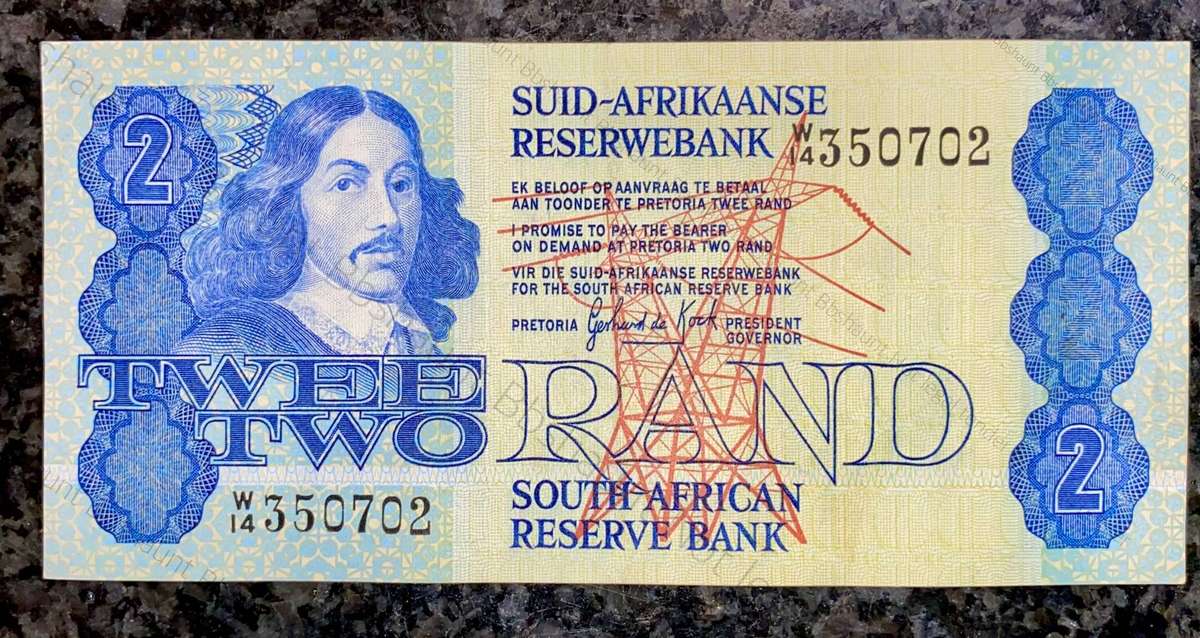 Replacement Note GPC De Kock. R2 --W14-- 2nd issue 1981 UNC low number printed