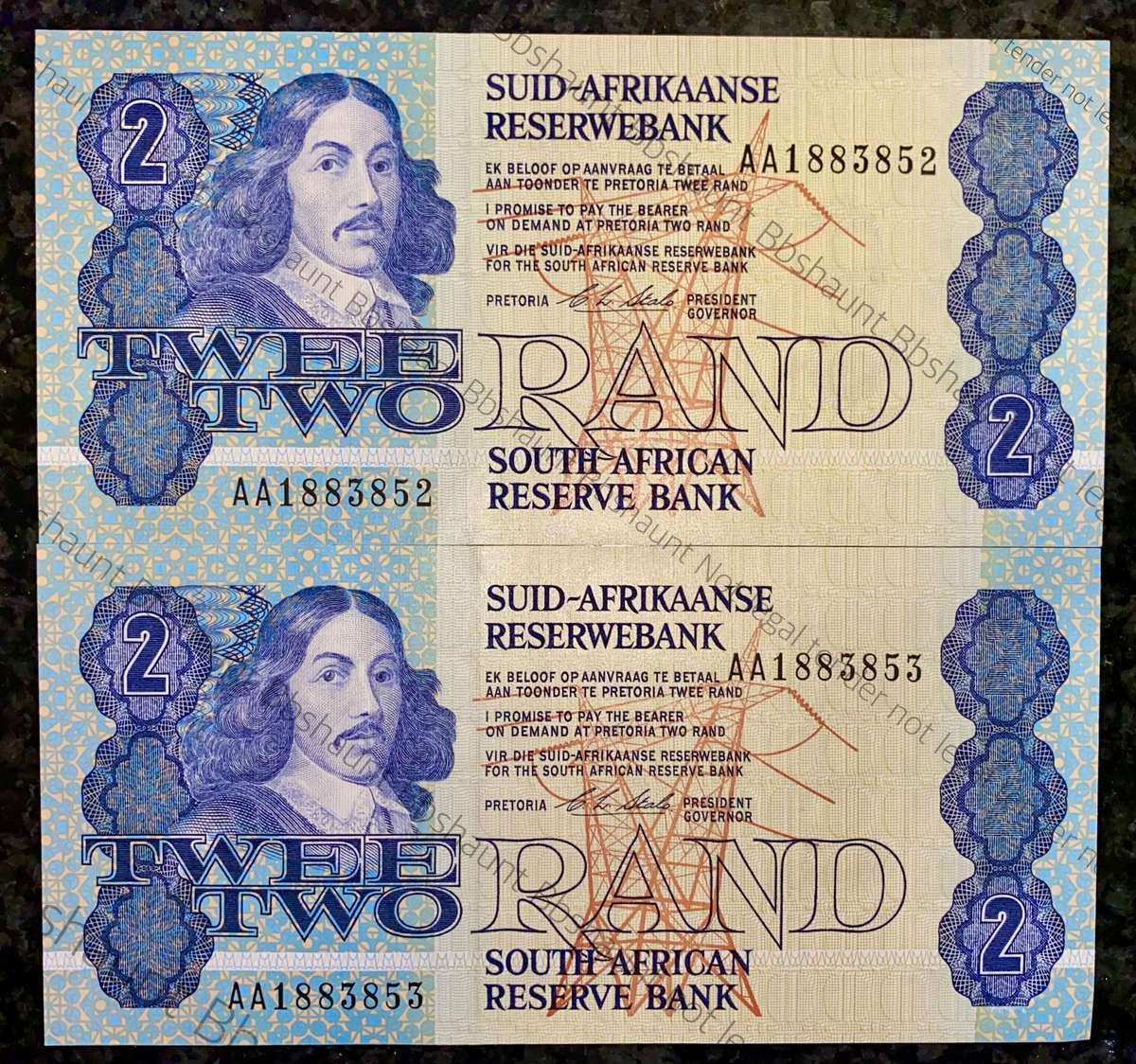 CL STALS R2AA IN SEQ AA1883852-853 UNC -- HARDER TO FIND -- 1ST ISSUE 1990(1 BID TAKE ALL)