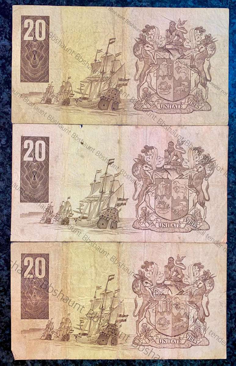 South Africa. R20 set - Tw De Jongh - GPC De Kock - CL Stals (1 bid takes all)