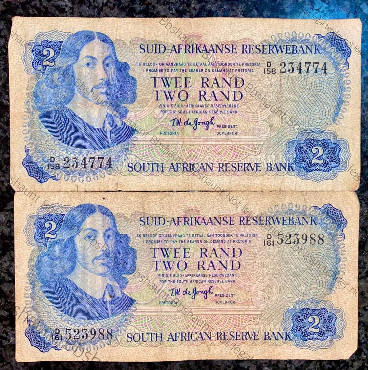 Tw De Jongh. R2 Van Riebeeck wtm 3rd issue 1976(1 bid takes all)