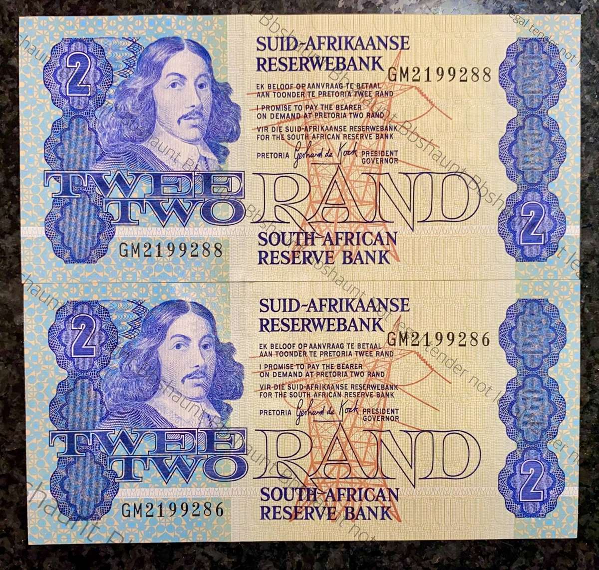 GPC De Kock. R2 close in sequence 3rd issue 1984 (1 bid takes all )