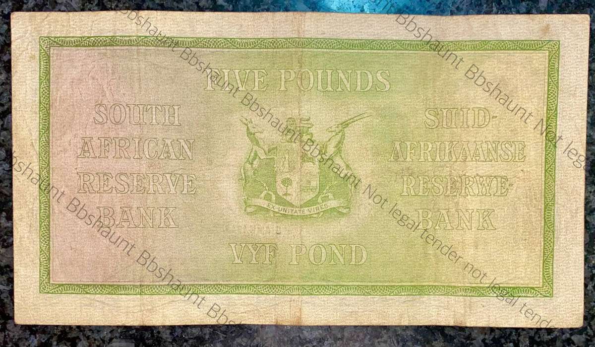 J Postmus 5 pound  5th April 1943 only issue B22