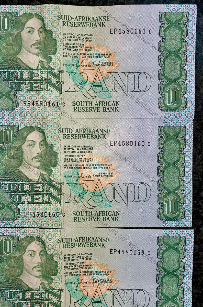 GPC De Kock. R10 in sequence EP4580159-161 -- 3rd issue 1985 (1 bid takes all )