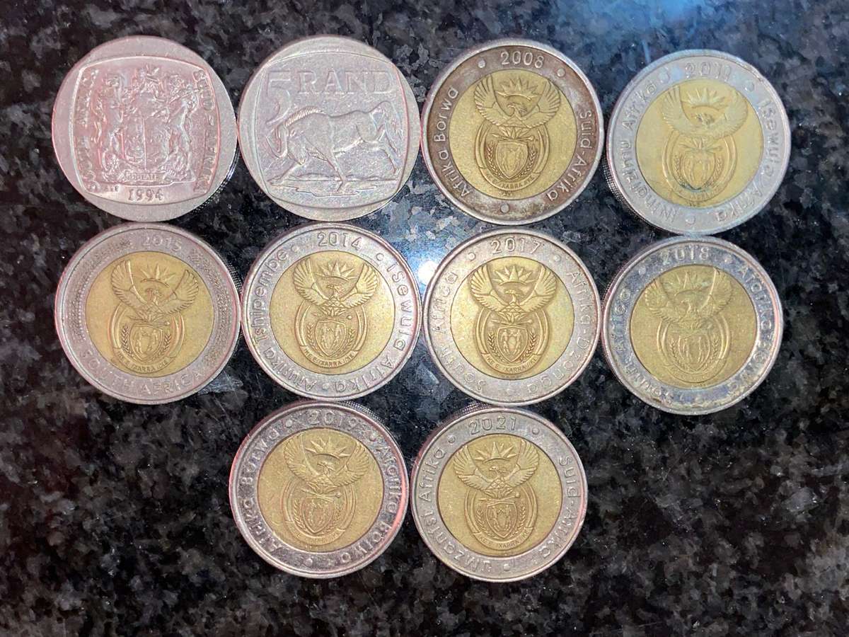 COMPLETE SET OF COMMEMORATIVE R5 COINS 1994 TO 2021 (1 BID TAKES ALL)