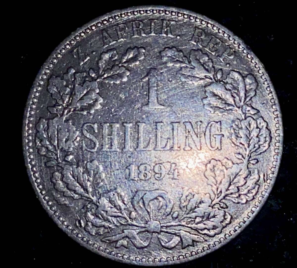 ZAR 1894 -- 1 shilling -- sterling silver