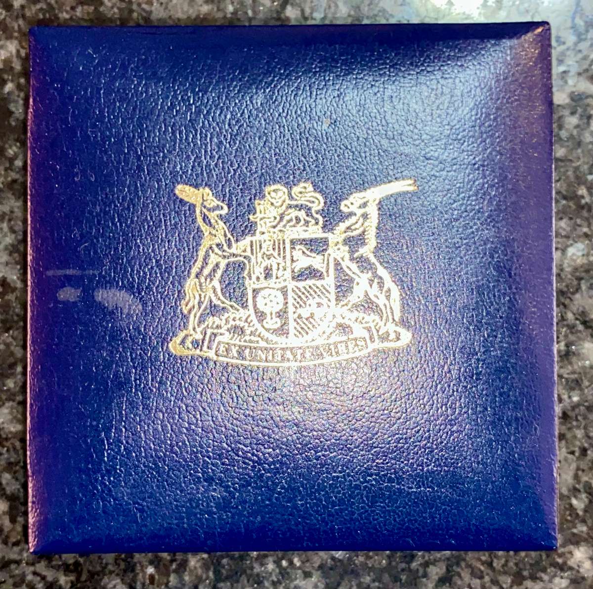 SOUTH AFRICA SILVER PROOF R1 --1990-- COAT OF ARMS - IN SA MINT BOX