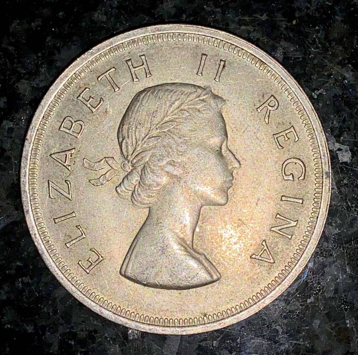 SA Union silver 5 shillings 1956 good condition