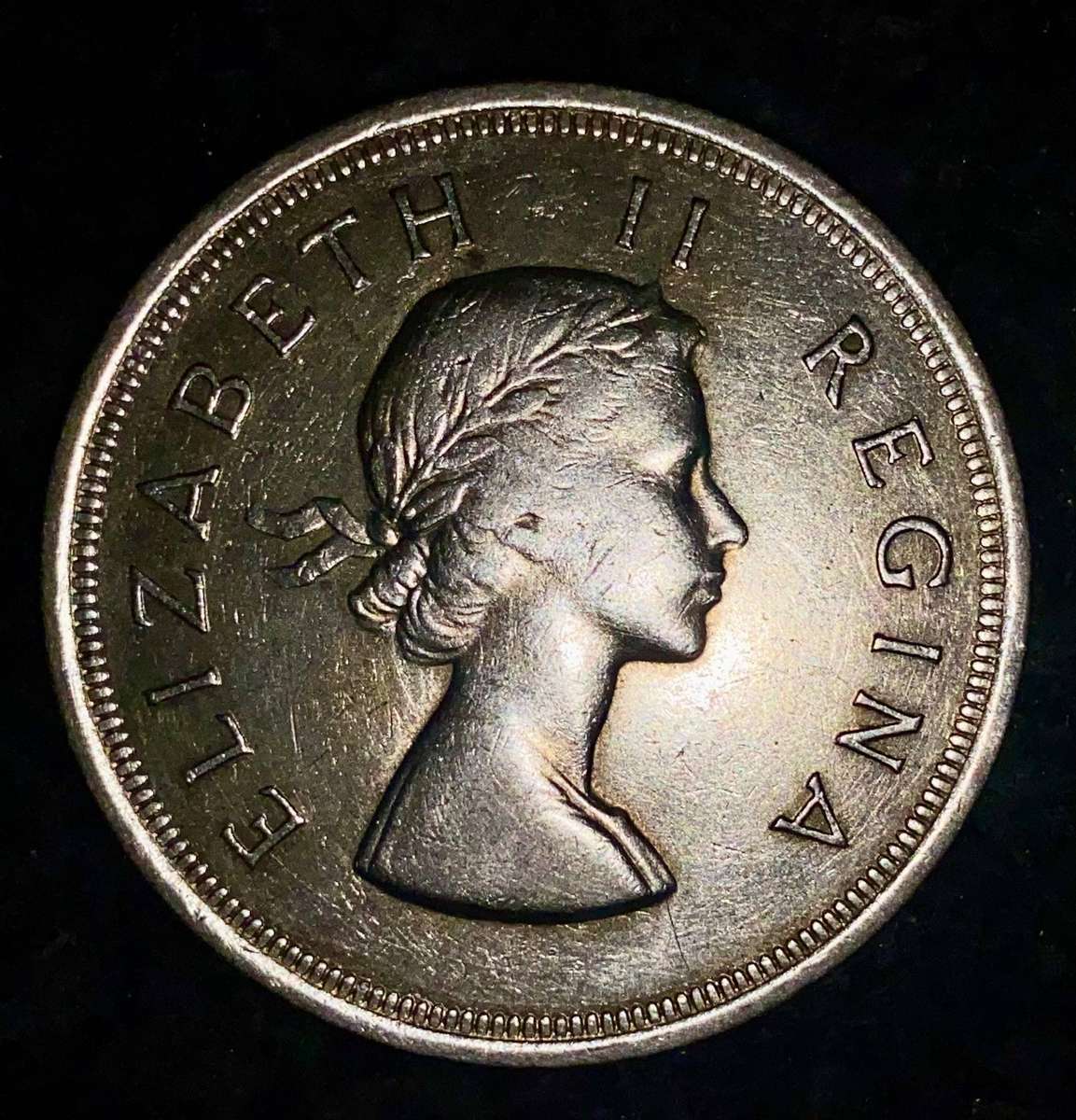 SA Union silver 5 shillings 1953 nice toning