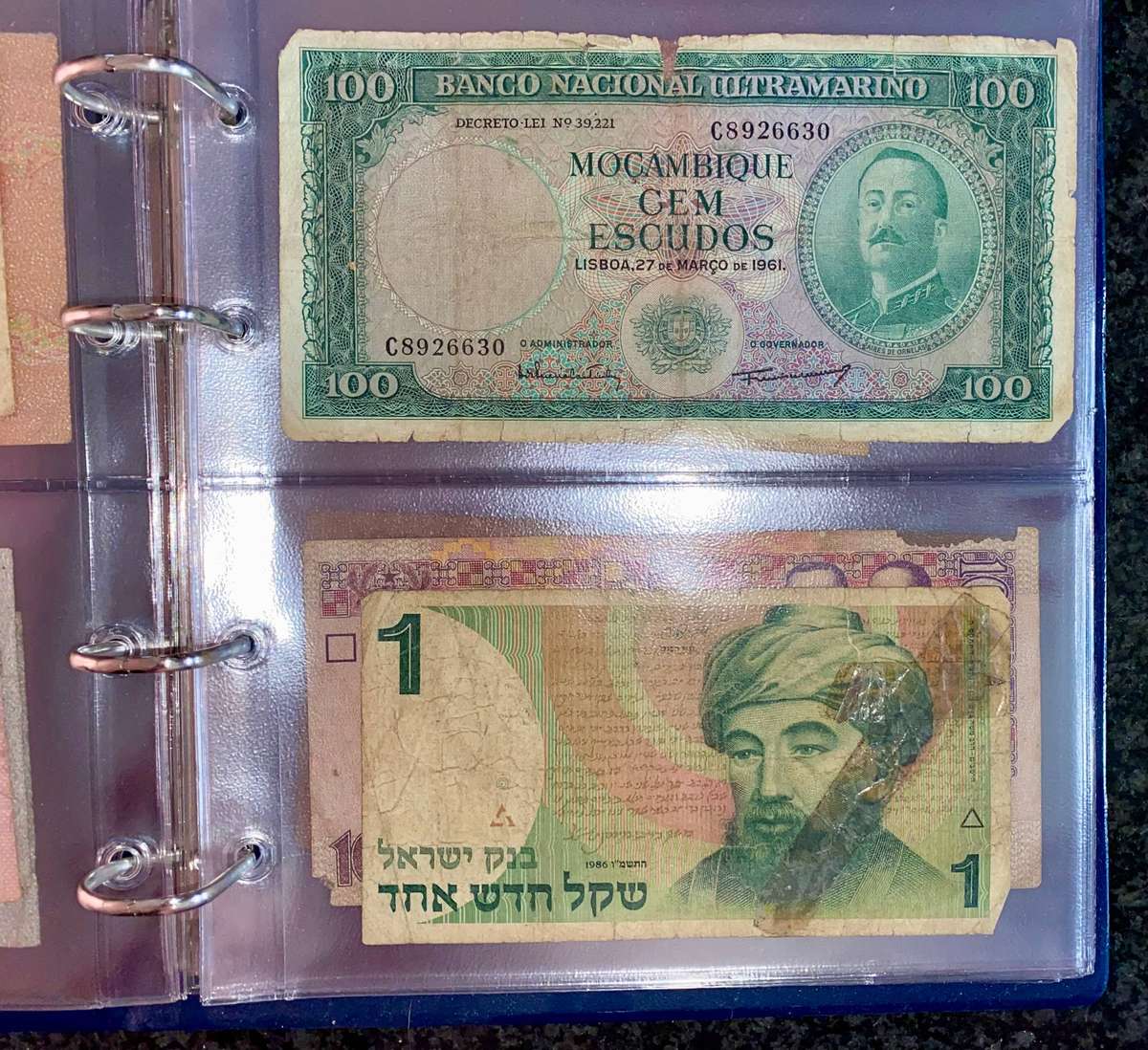 Banknote Album - 10 sleeves all banknotes included