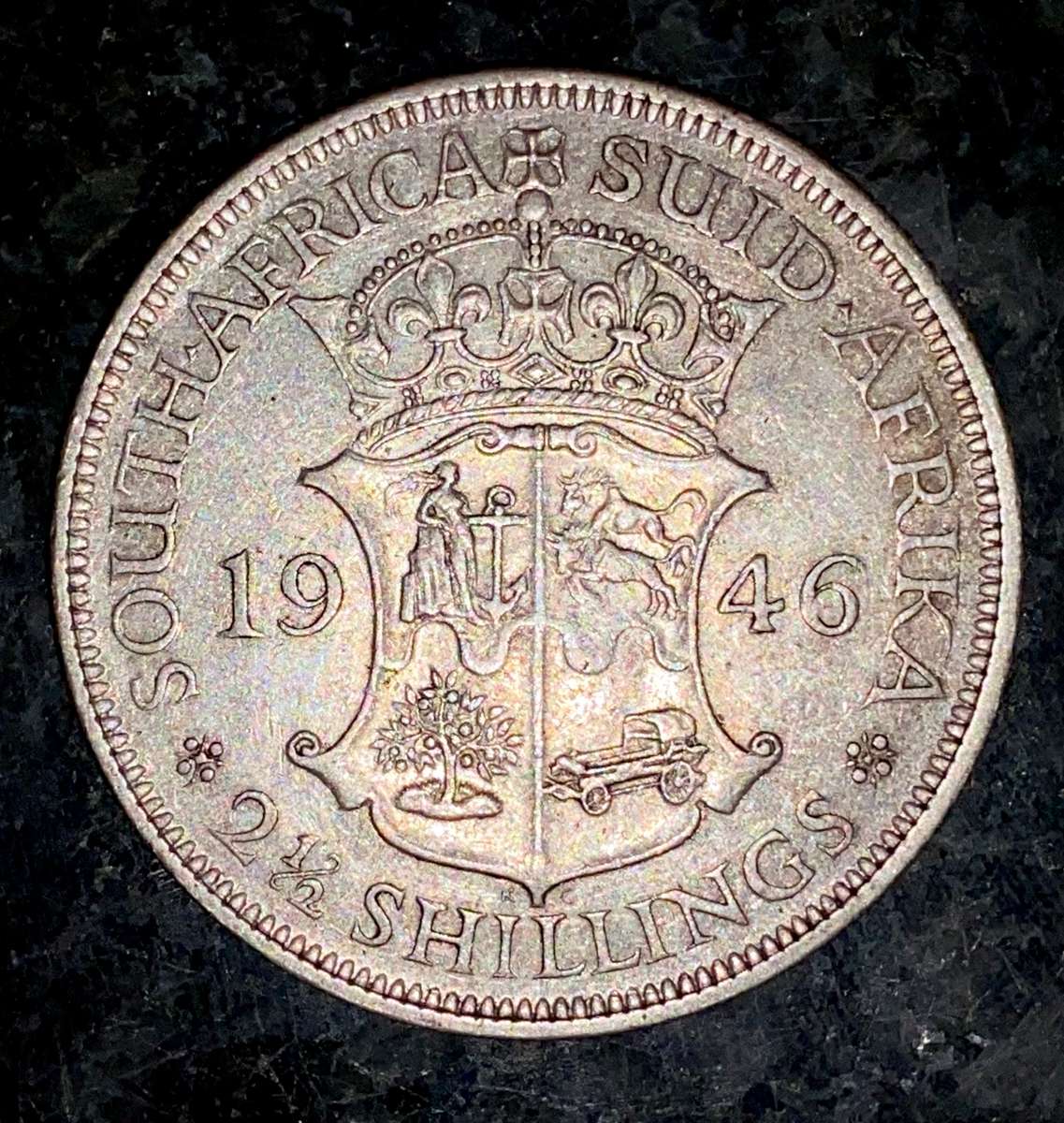 S A UNION SILVER 2 1/2 SHILLING 1946 SILVER 80% - SILVER VALUE ALONE IS R205