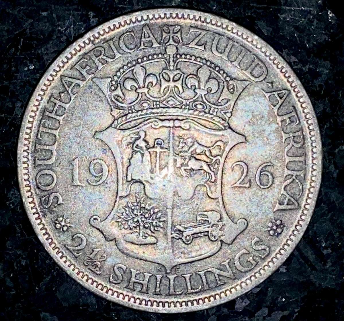 S A UNION SILVER 2 1/2 SHILLING 1926