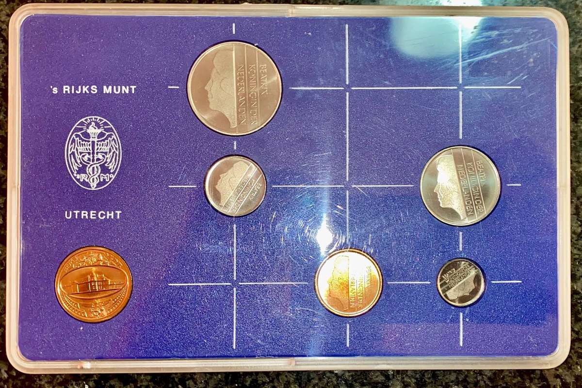 Nederlands Uncirculated set 2 1/2 gulden to 5 cent - RIJKS MUNT Utrecht