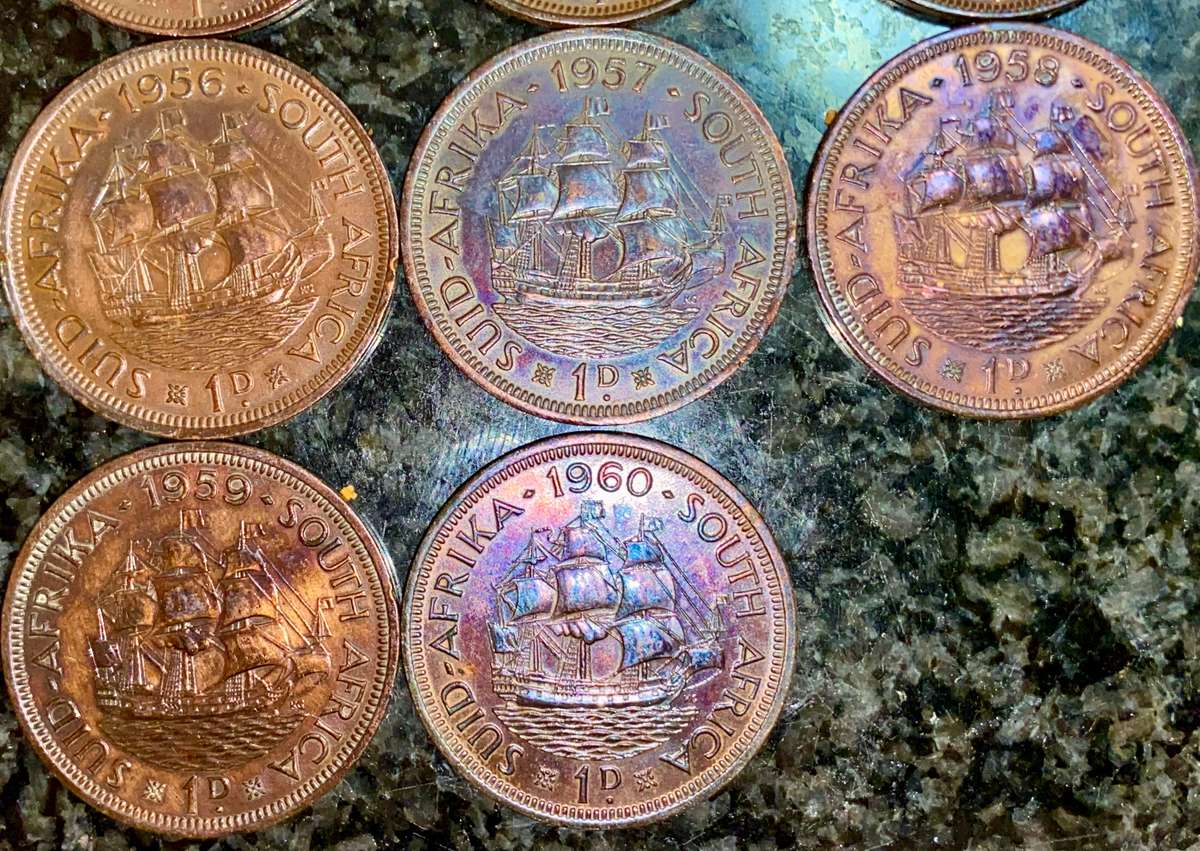 S A UNION 1 PENNY FULL SET - 1950 TO 1960
