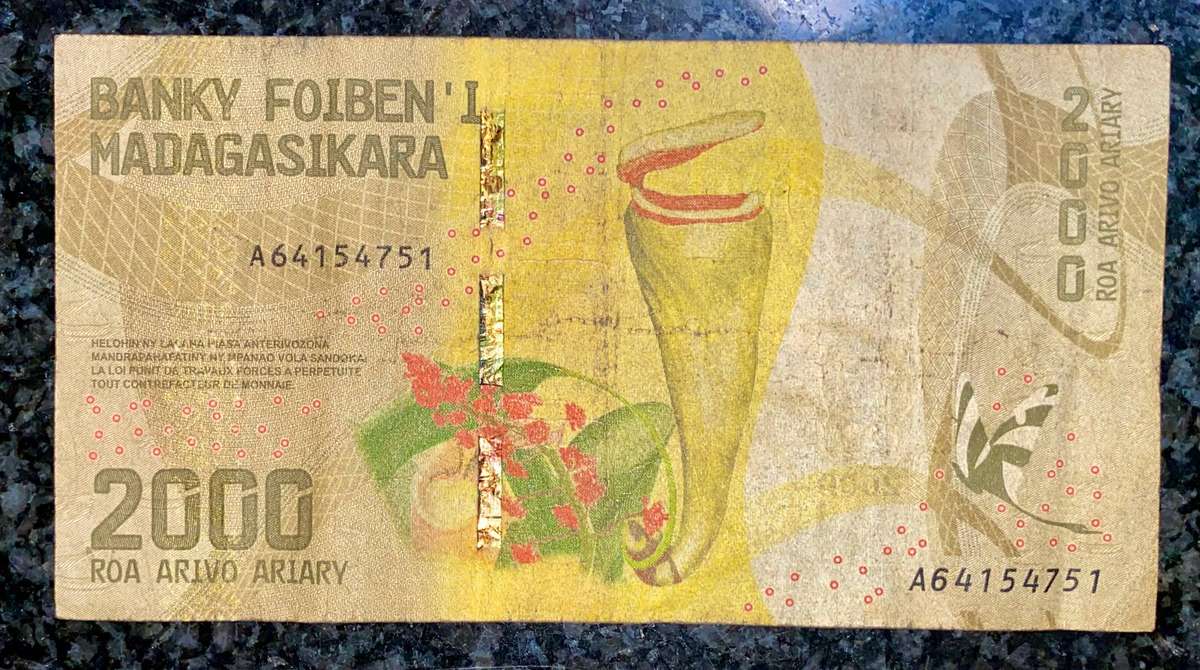 Madagascar 2000 francs nd