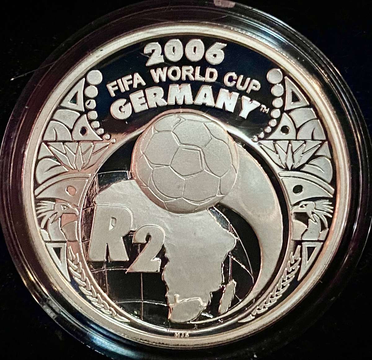 South Africa. Proof Silver R2 - Fifa World Cup Germany 2006 - SA Mint box + certificate