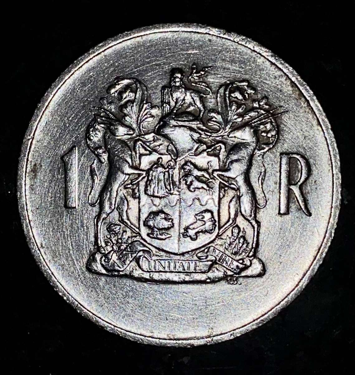 South Africa. Silver R1 -- 1969 Afrikaans