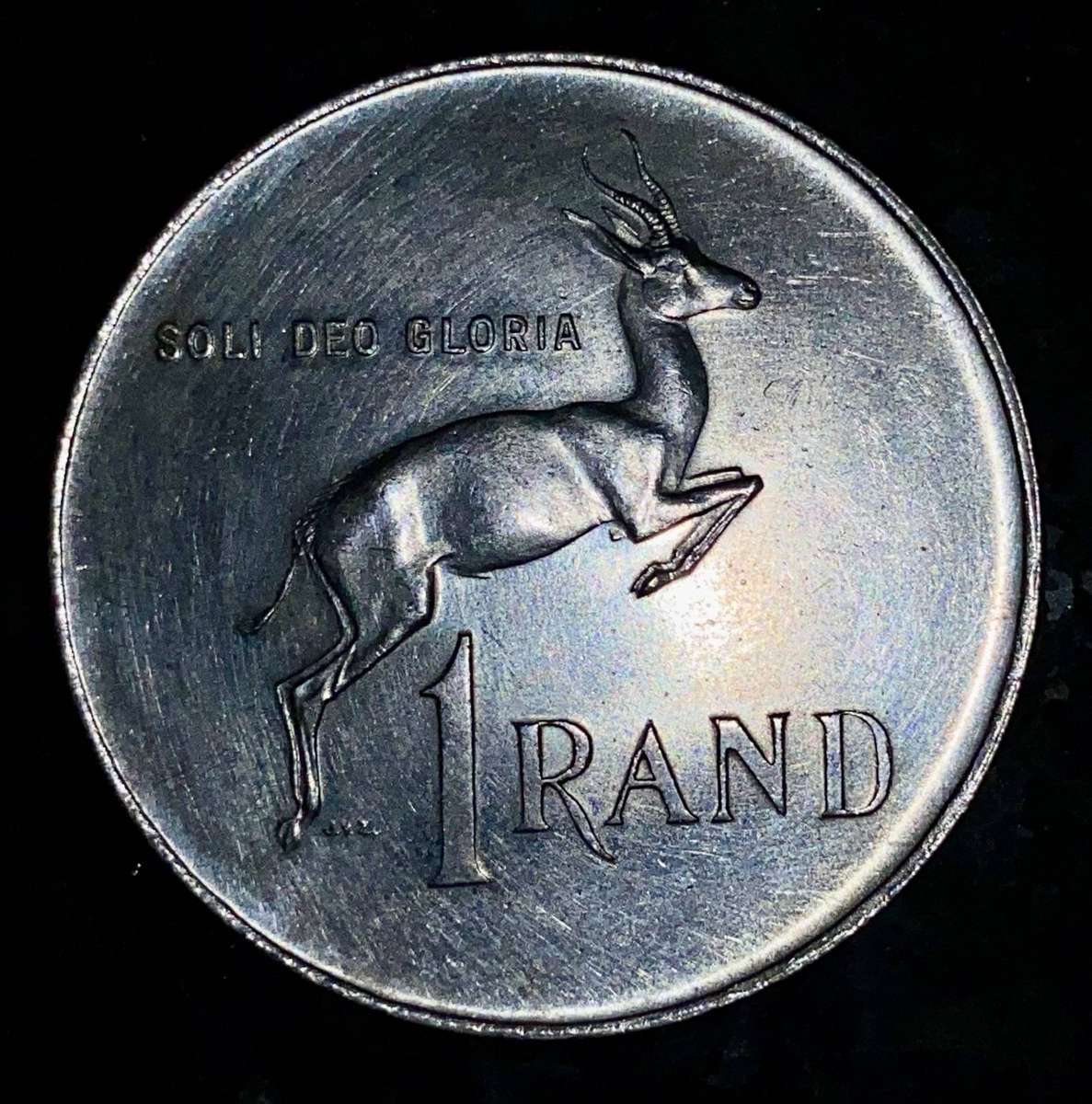 South Africa. Silver R1 -- 1966 English good condition