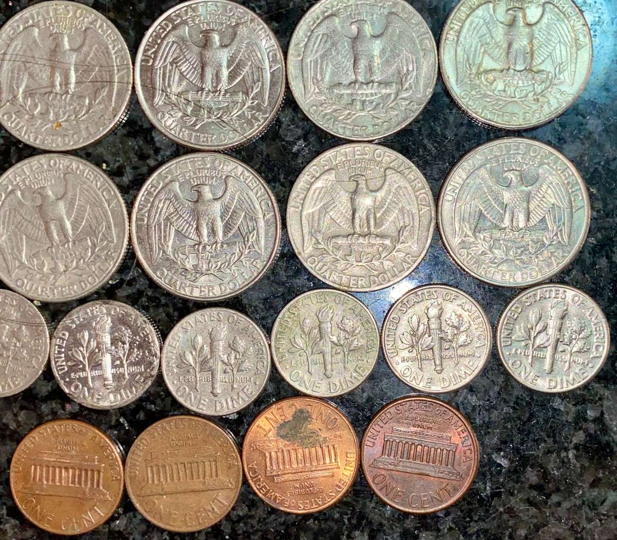 USA set 1/4 dollars - 10 cent & 5 cent - various dates (1 bid takes all)