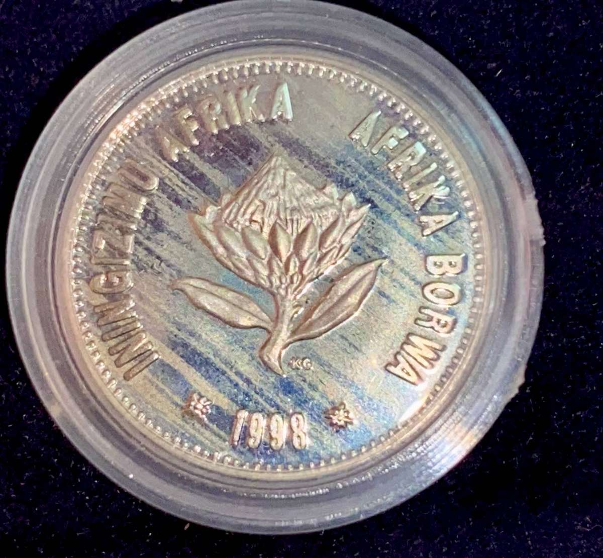 South Africa. Proof Silver 2 1/2 cent 1998 - Jackass Penguin - mintage 2297