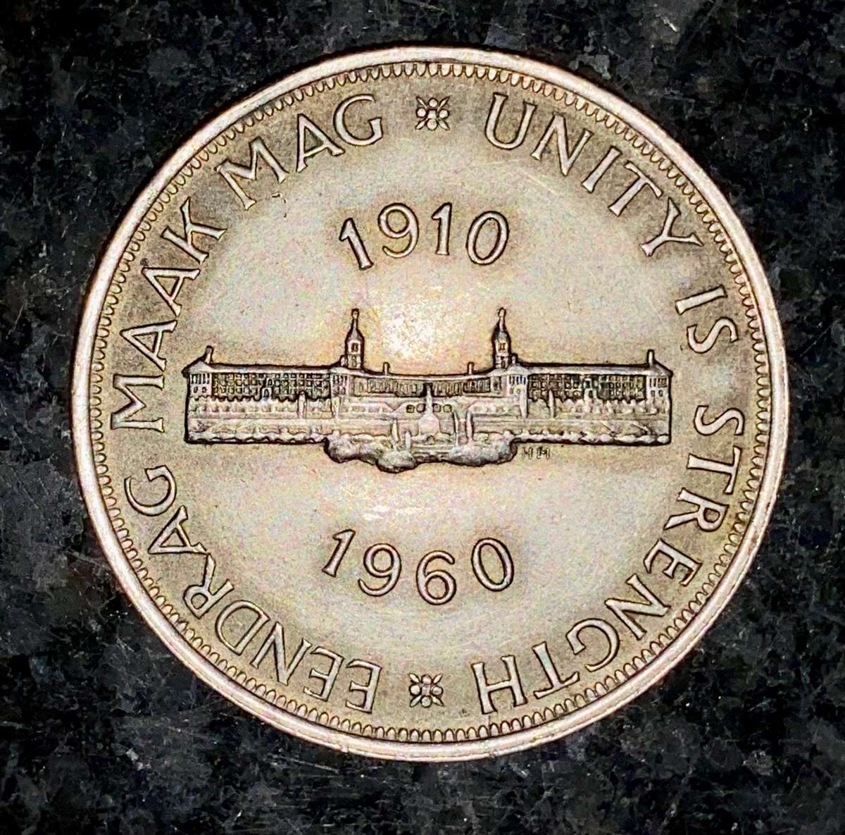 SA Union silver 5 shilling 1960