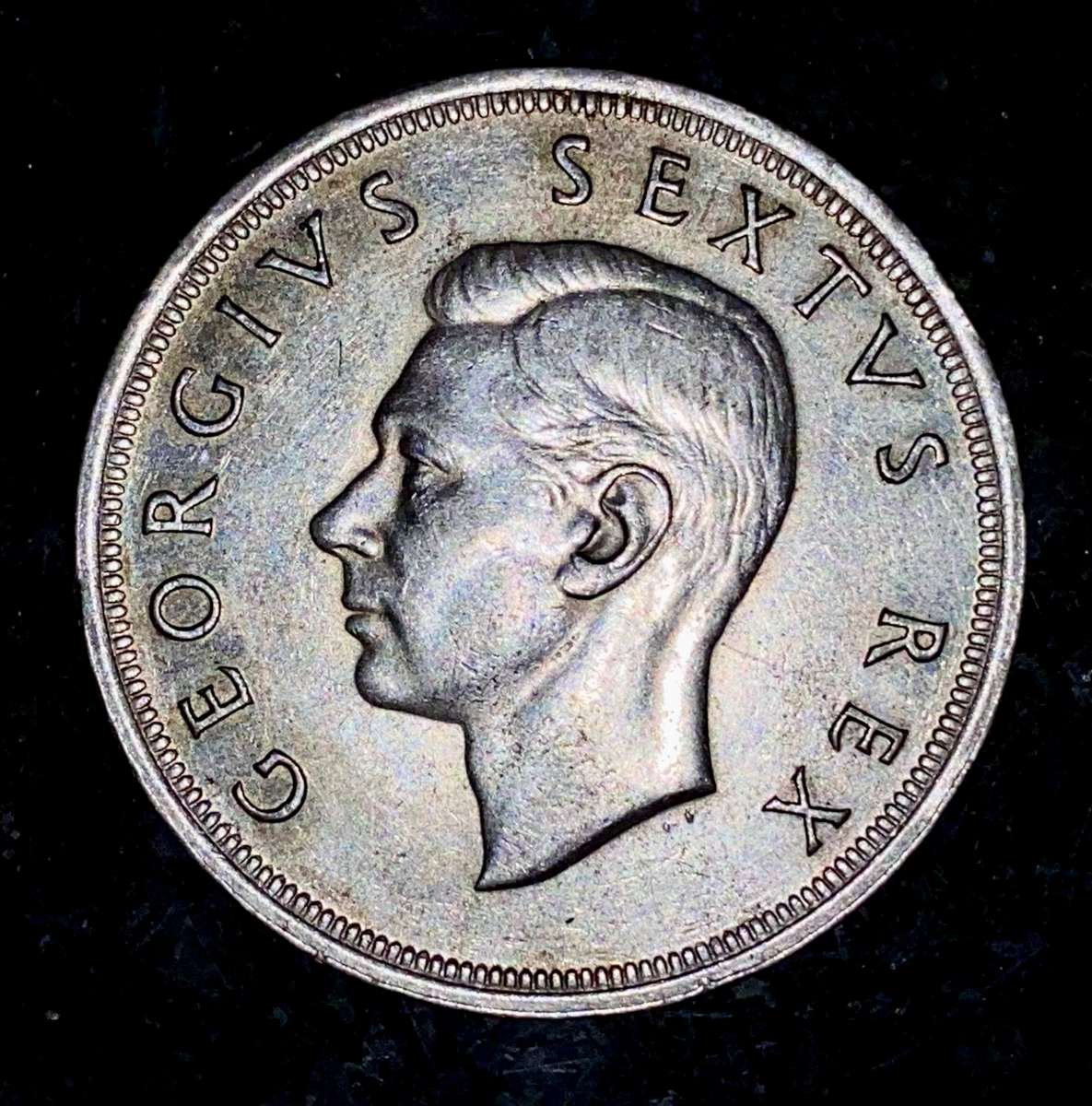 SA Union silver 5 shilling 1952