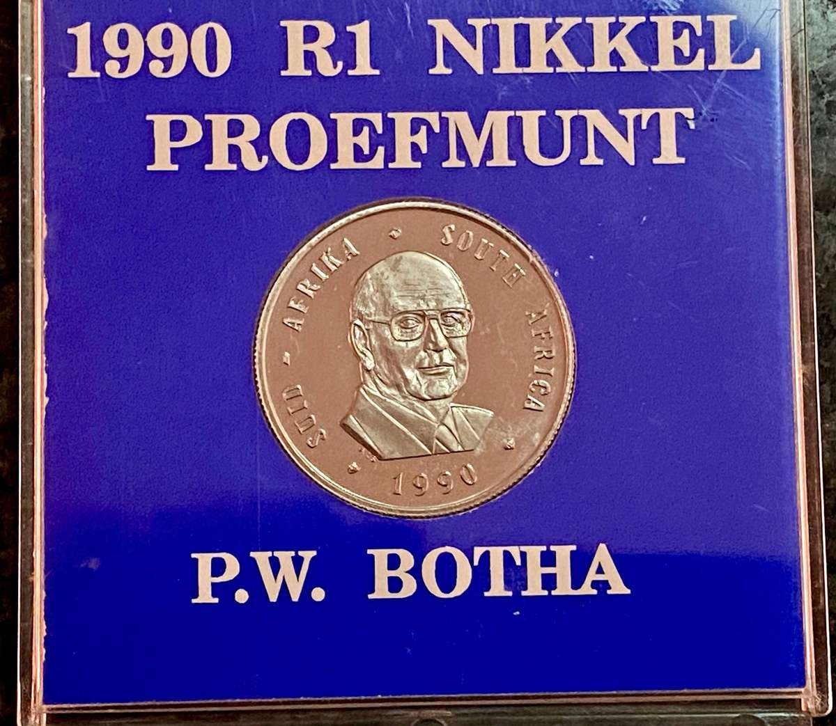 South Africa. Proof R1 - 1990 in Perspex box as from SA Mint