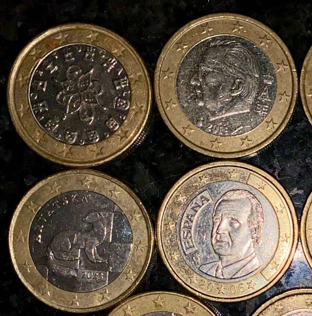Euro Set - 11 countries - 1 Euro - all different (1 bid takes all)
