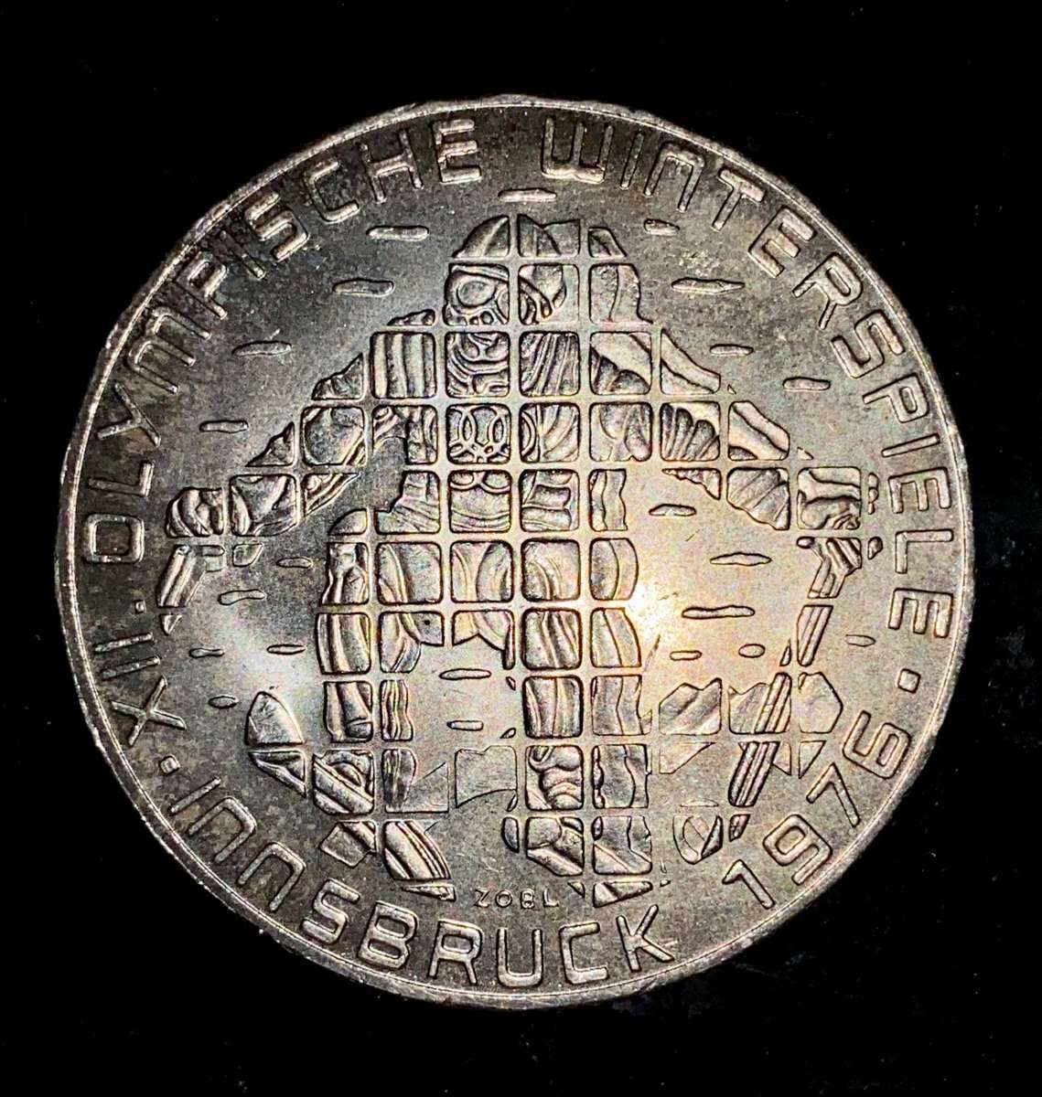 Austria 1976 -- 100 shillings Winter Olympics -- silver