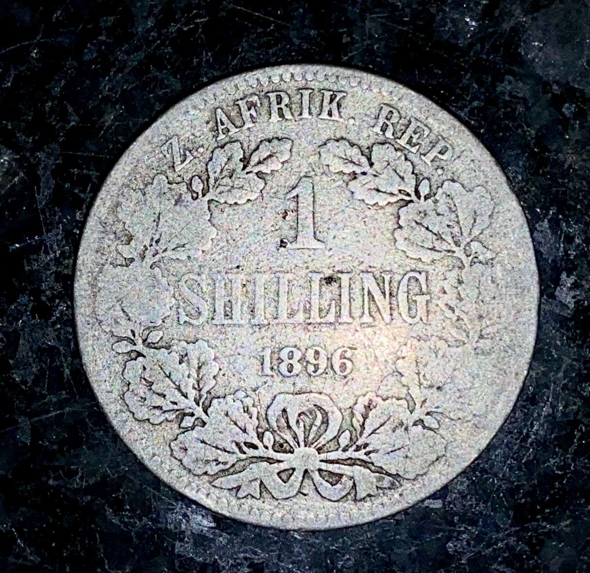 ZAR 1896 -- 1 shillings -- sterling silver