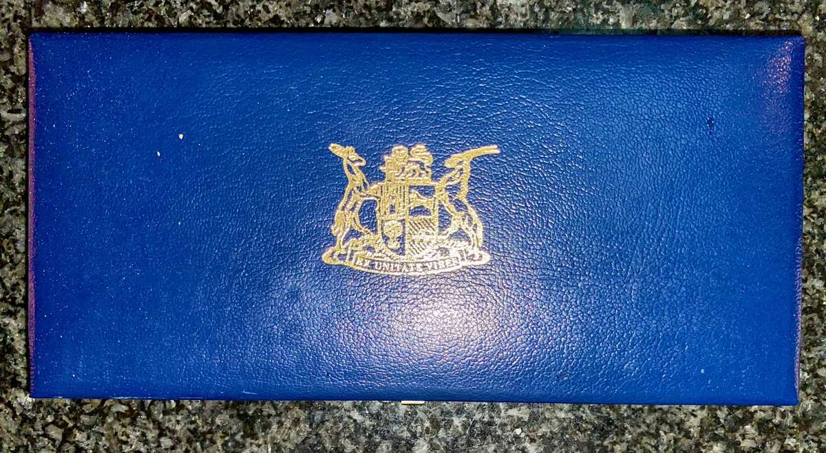 South Africa. Proof set R2 to 1 cent 1992 in blue SA Mint box