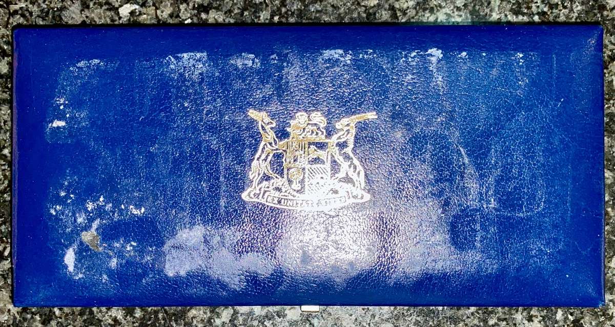 South Africa Proof set R1 PW Botha TO 1 cent 1990 blue SA mint box