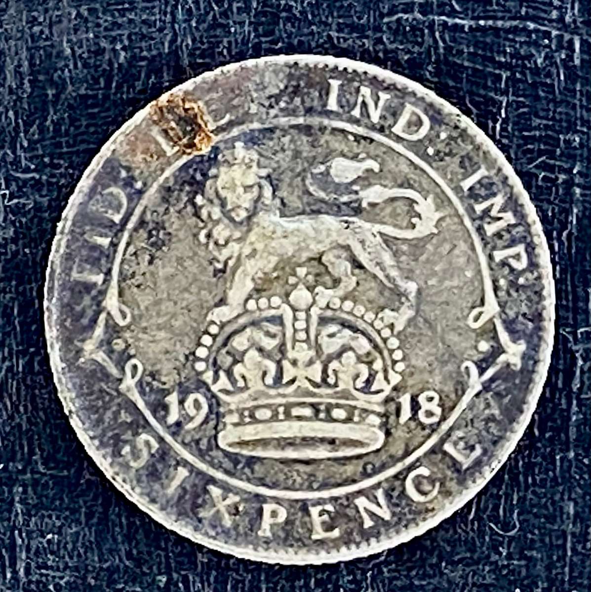 Great Britain 1918 -- 6pence -- sterling silver