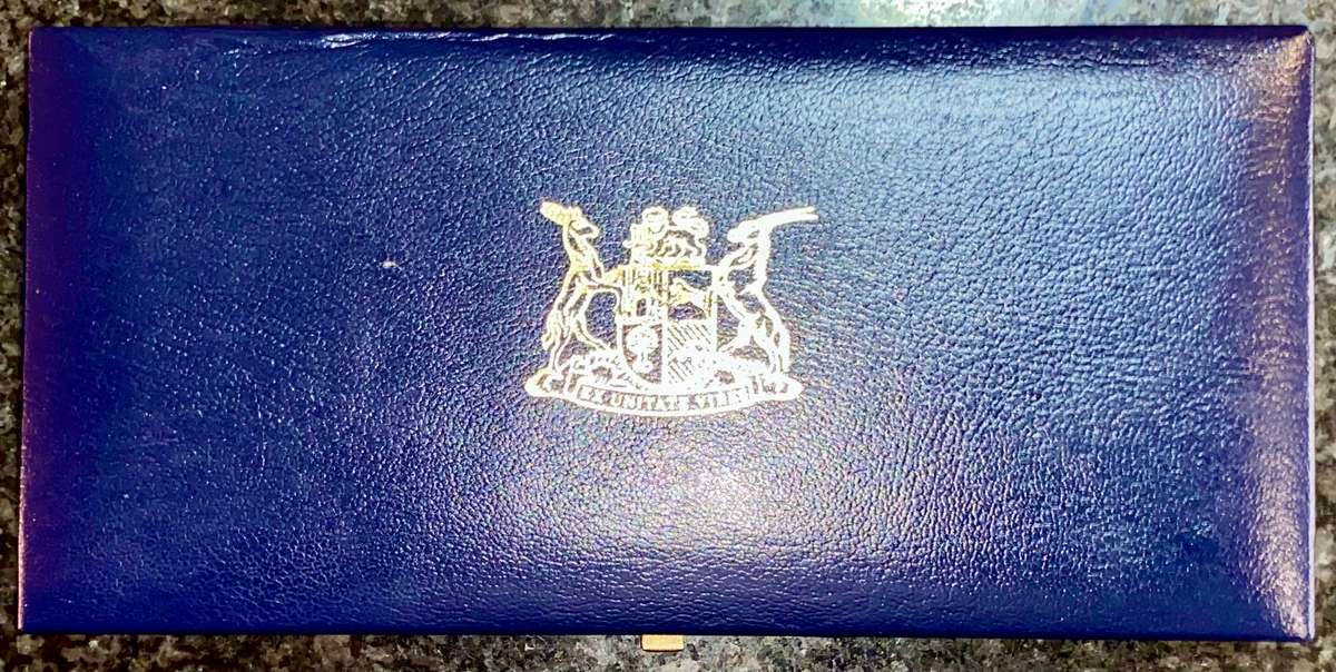 South Africa Proof set silver R1 TO 1 cent + nickel R1 - 1989 blue SA mint box