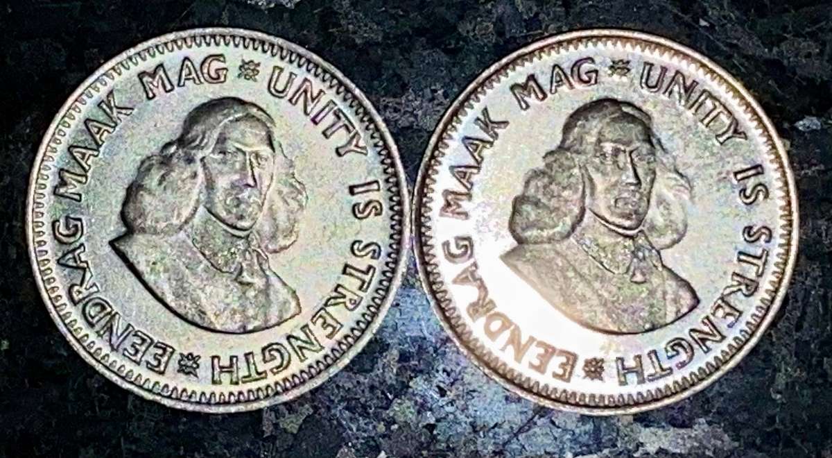 South Africa silver set 2 1/2 cent 1961 & 1963 good condition (1 bid takes all)