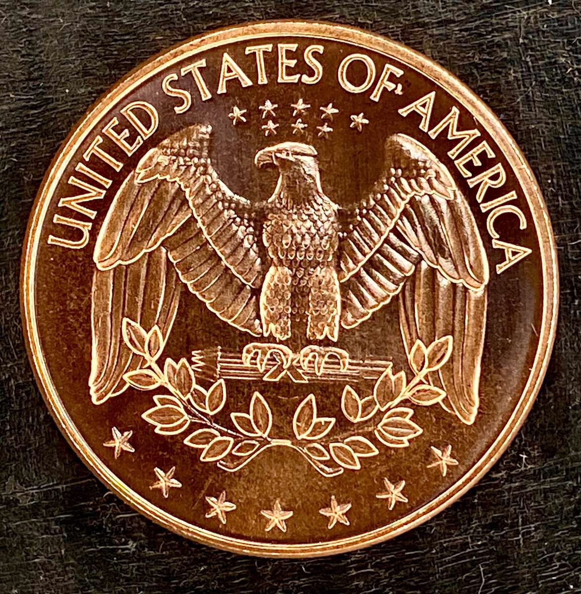 1OZ -- USA Quarter Doller -- 1OZ 999 Copper Round BU