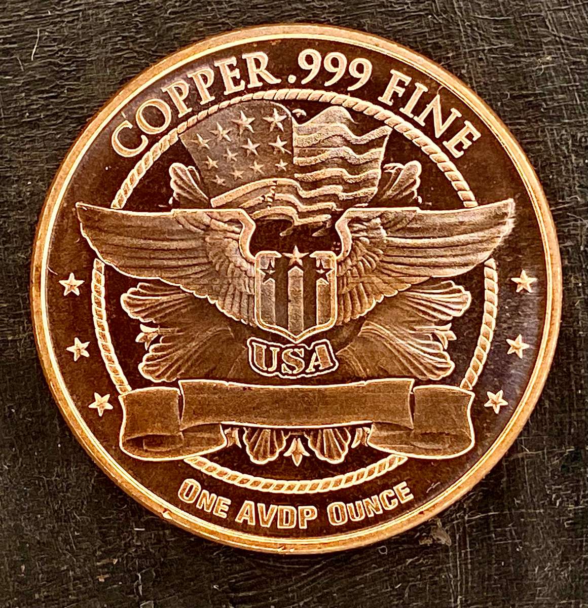1OZ -- Seated liberty 1839 -- 1OZ 999 Copper Round BU